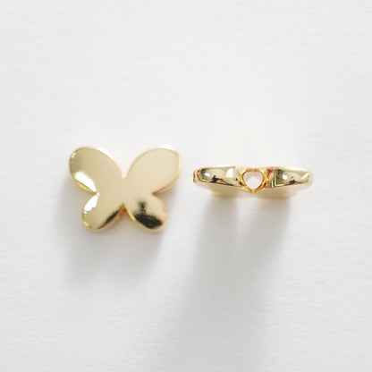 18K Gold Filled Butterfly Jewelry Beads 2 mm for Jewelry Making