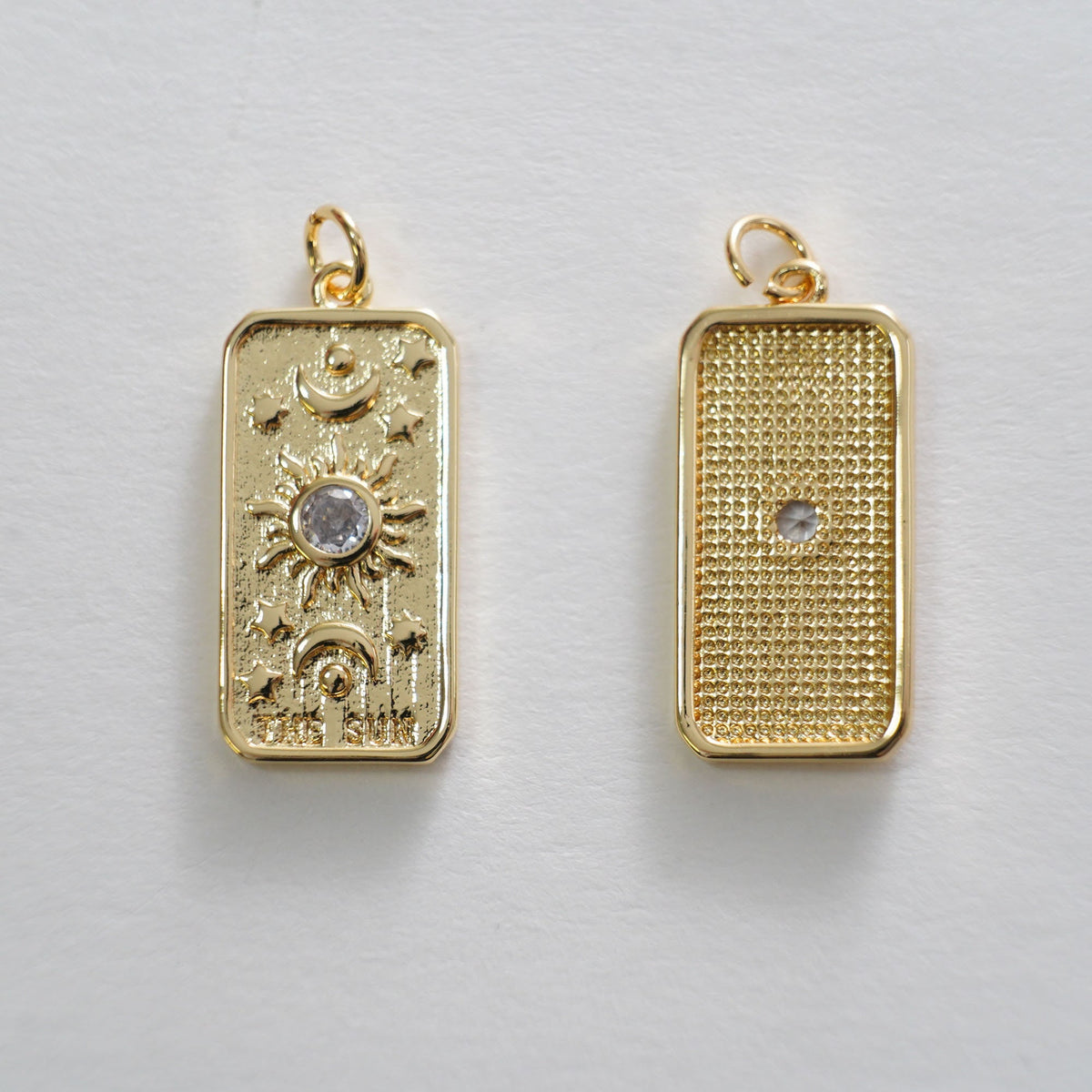18K Gold Filled Moon Charm Pendant for Jewelry Making