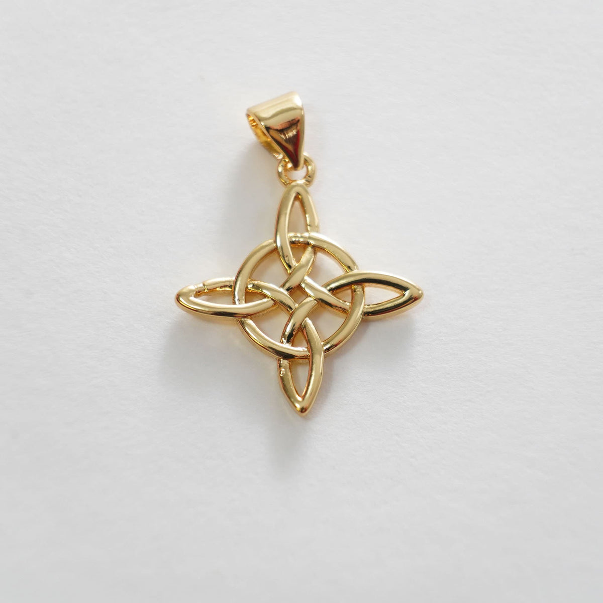 Gold Celtic Knot Charms,18K Gold Filled Celtic Knot Pendant,Celtic Knot Charm Bracelet Necklace for DIY Jewelry Making Supply