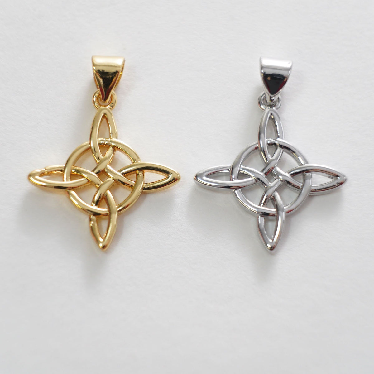 Gold Celtic Knot Charms,18K Gold Filled Celtic Knot Pendant,Celtic Knot Charm Bracelet Necklace for DIY Jewelry Making Supply