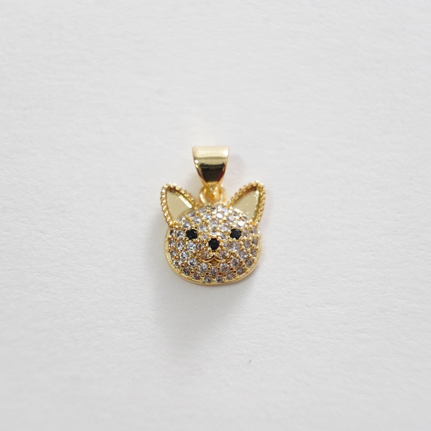 Gold Dog Charms,18K Gold Filled Dog Pendant,cute Dog Charm Bracelet Necklace for DIY Jewelry Making Supply