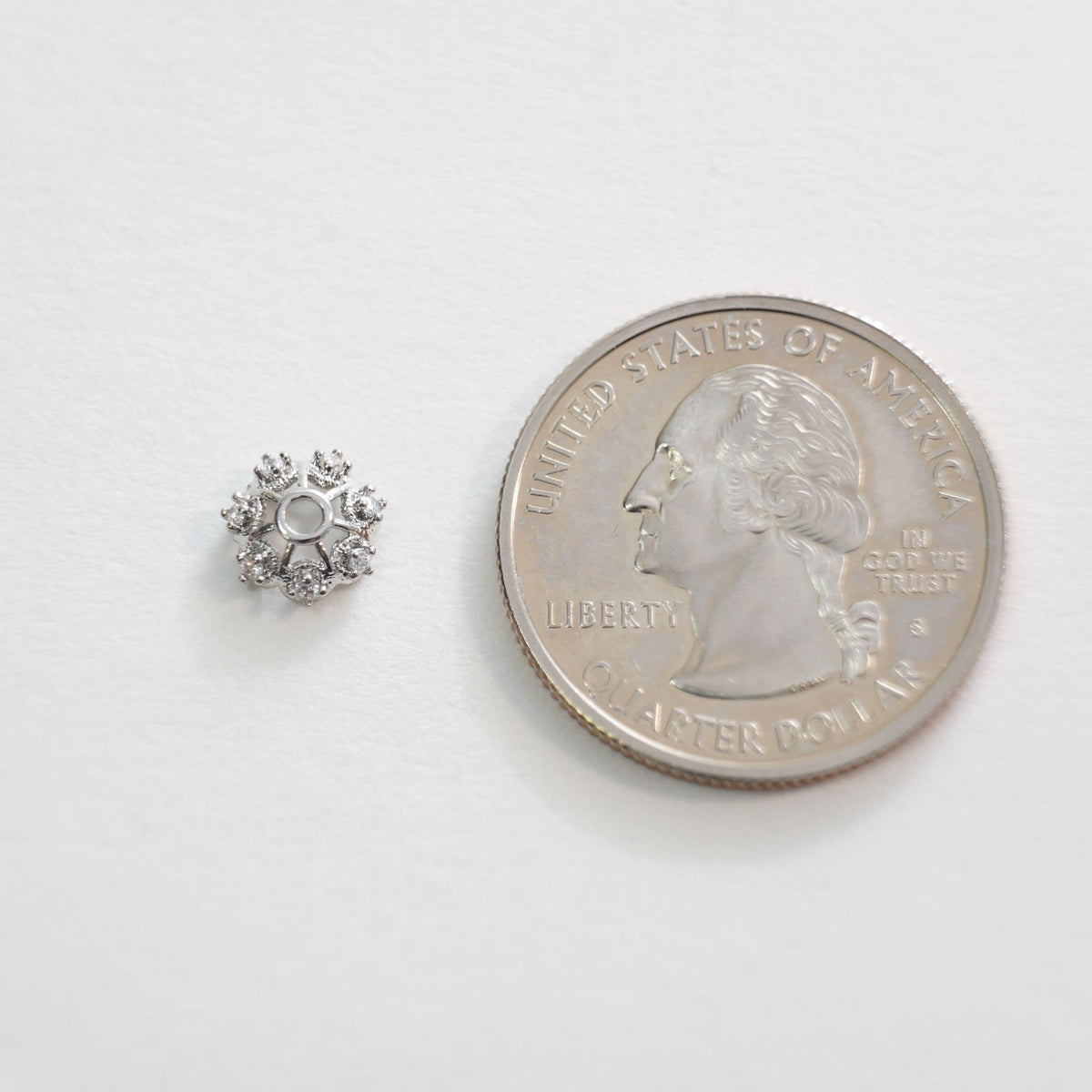 Silver Flower Beads Charms,18K Gold Filled Flower spacer beads Bracelet Necklace for DIY Jewelry Making Supply