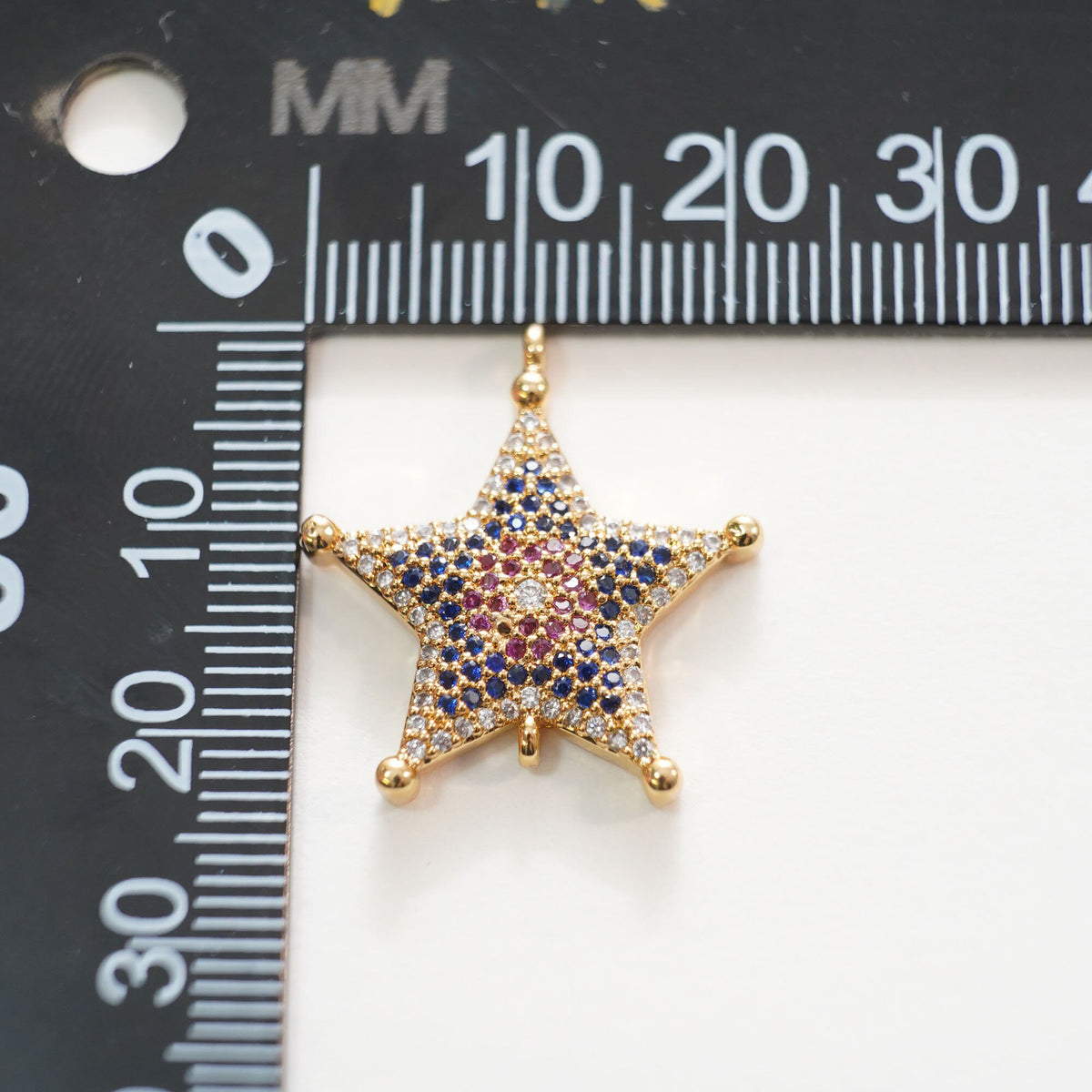 Gold Star Connector Charms,18K Gold Filled CZ Micro Pave Star Pendant,Star Charm Bracelet Necklace for DIY Jewelry Making Sup