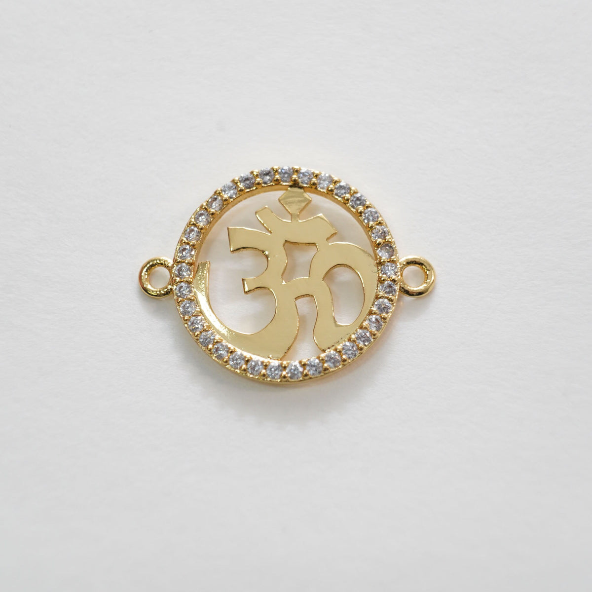 Gold Round Connector Charms,18K Gold Filled Color Round Pendant,Round Charm Bracelet Necklace for DIY Jewelry Making Supply