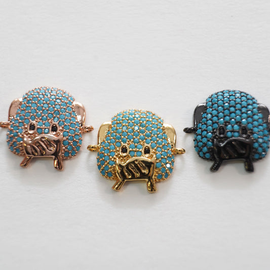 Gold Pig Connector Charms,18K Gold Filled Pig Pendant,Silver Pig  Charm Bracelet Necklace for DIY Jewelry Making Supply