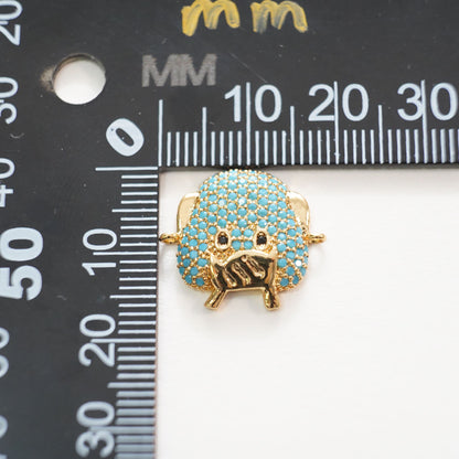 Gold Pig Connector Charms,18K Gold Filled Pig Pendant,Silver Pig  Charm Bracelet Necklace for DIY Jewelry Making Supply
