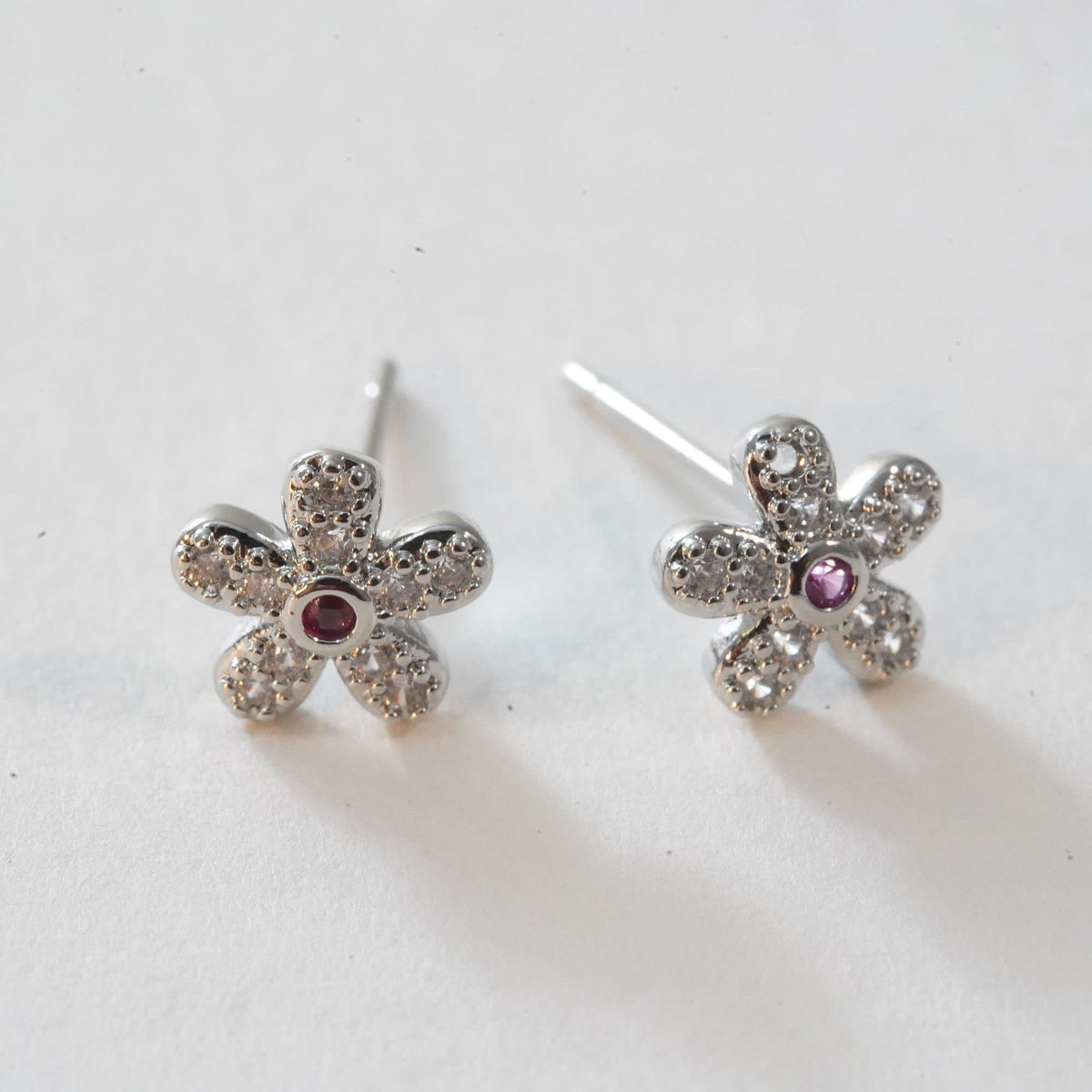 18K Gold Filled Flower Huggie Hoop Earrings for Jewelry Making