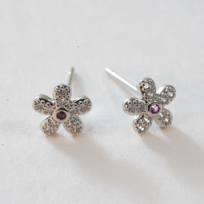 18K Gold Filled Flower Huggie Hoop Earrings for Jewelry Making