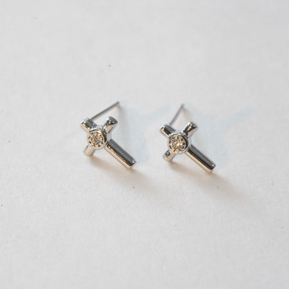 18K Gold Filled Cross Hoop Earrings for Jewelry Making