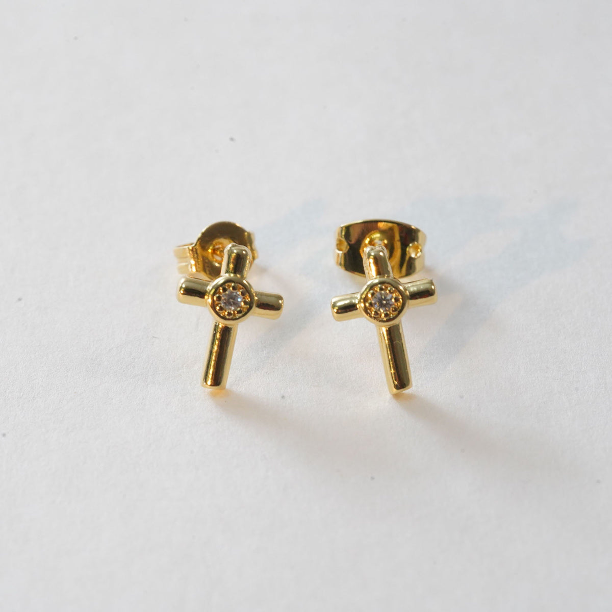 18K Gold Filled Cross Hoop Earrings for Jewelry Making