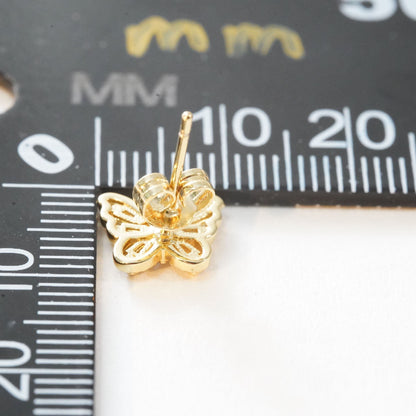 18K Gold Filled Butterfly Huggie Hoop Earrings for Jewelry Making