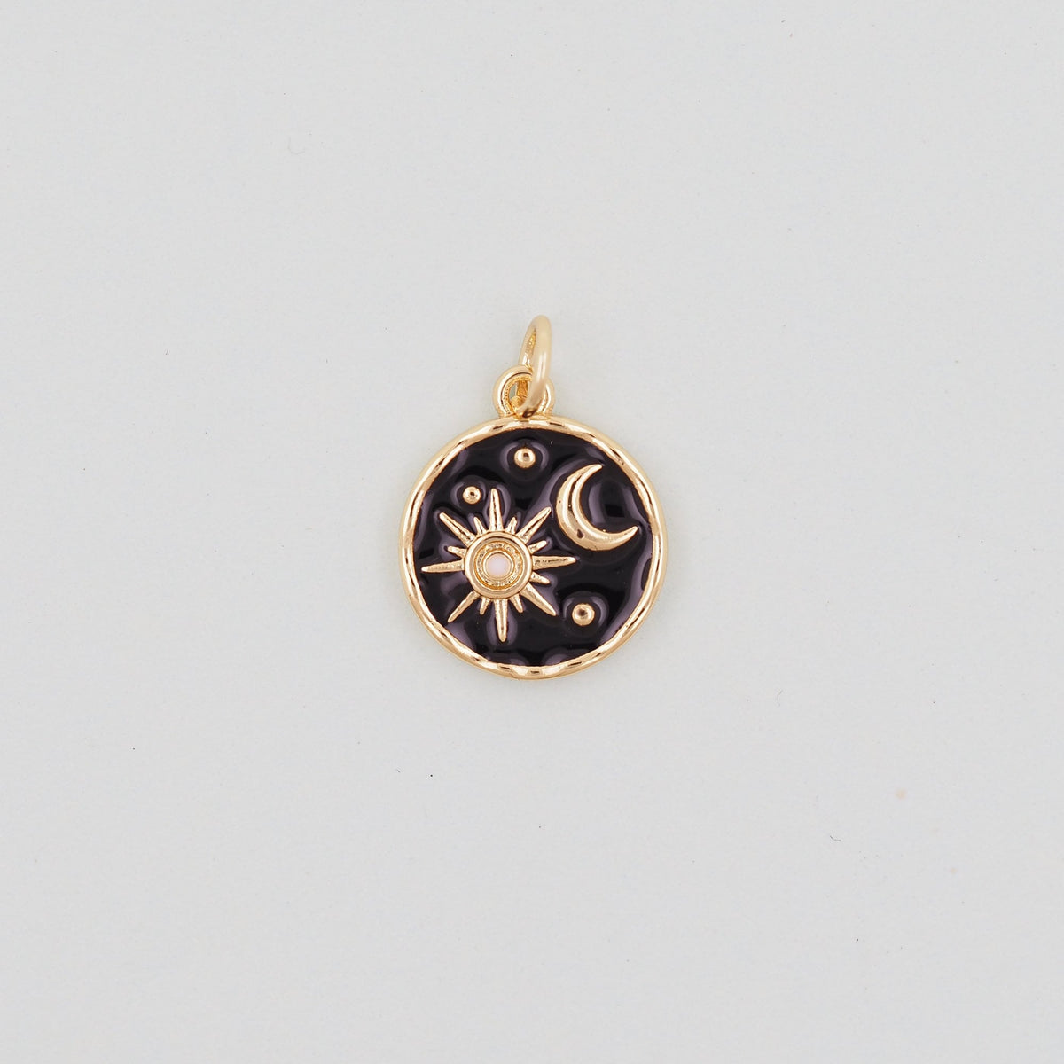 Gold Celestial Charms,18K Gold Filled Sun Pendant,Moon Charm Bracelet Necklace for DIY Jewelry Making Supply