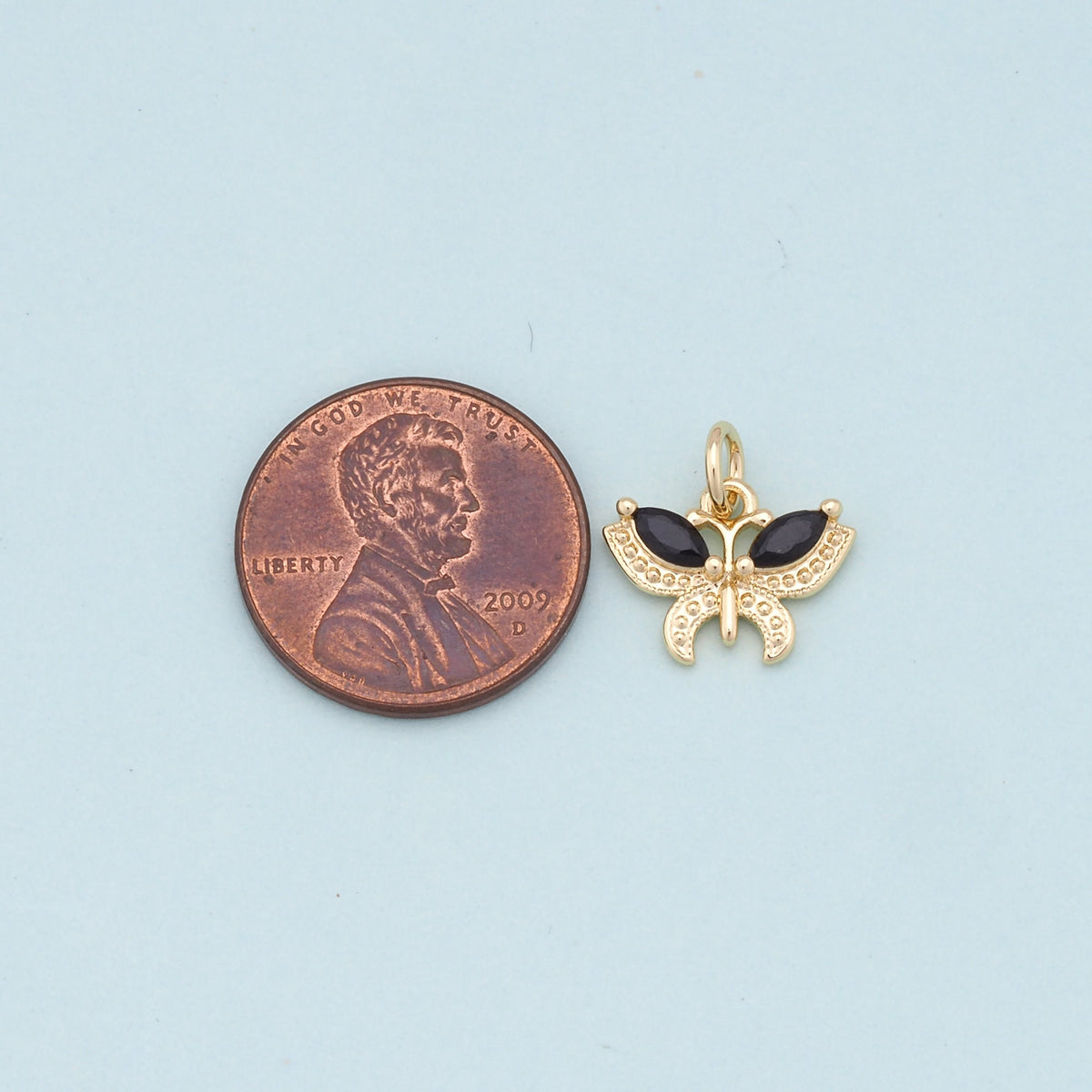 Gold Butterfly Charms,18K Gold Filled Butterfly Pendant,Butterfly Charm Bracelet Necklace for DIY Jewelry Making Supply