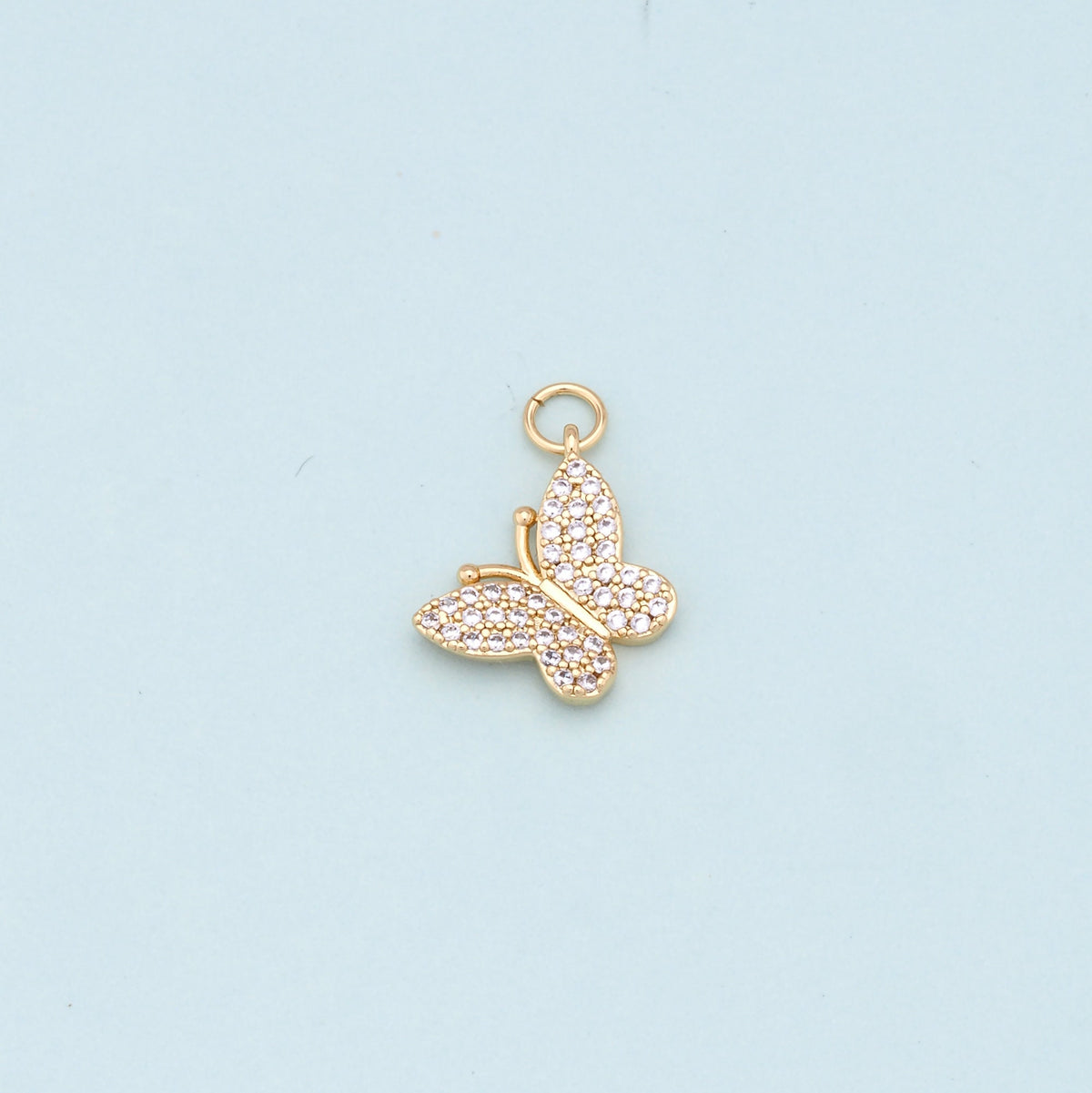 Gold Butterfly Charms,18K Gold Filled Butterfly Pendant,Butterfly Charm Bracelet Necklace for DIY Jewelry Making Supply
