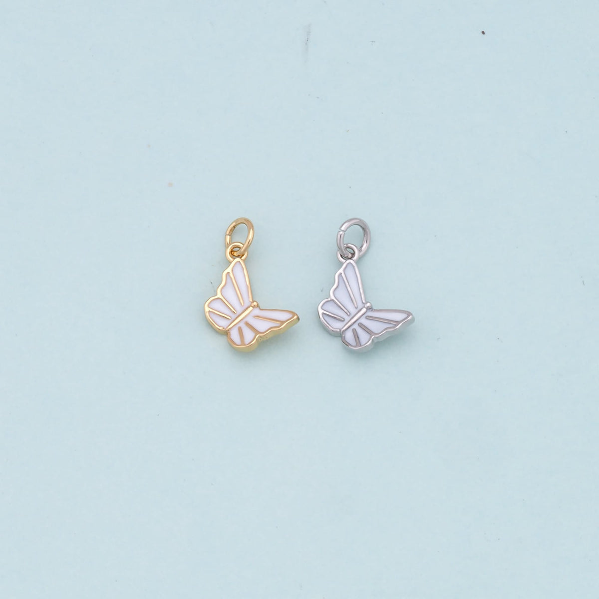 Gold Tiny Butterfly Charms,18K Gold Filled Butterfly Pendant,Butterfly Charm Bracelet Necklace for DIY Jewelry Making Supply