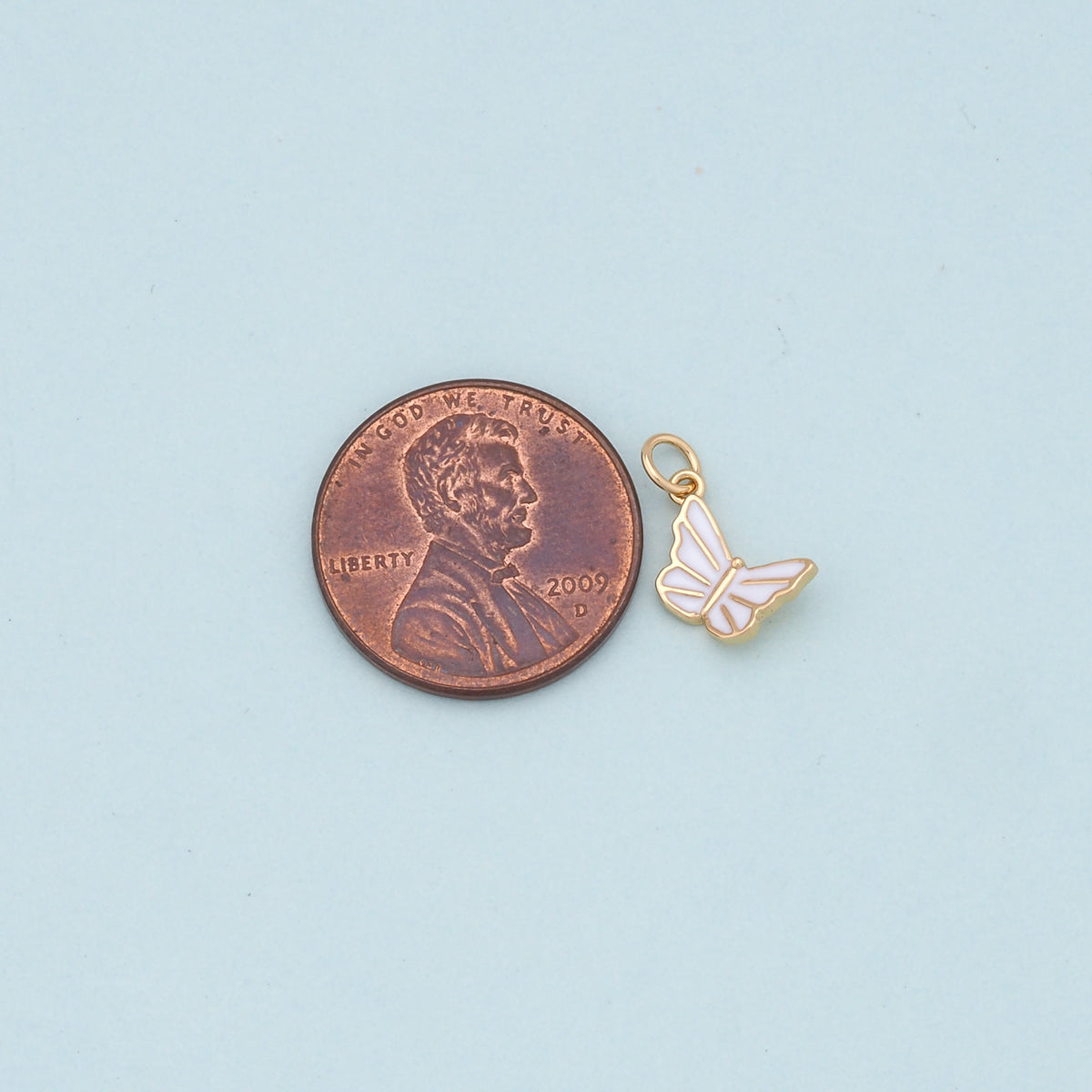 Gold Tiny Butterfly Charms,18K Gold Filled Butterfly Pendant,Butterfly Charm Bracelet Necklace for DIY Jewelry Making Supply