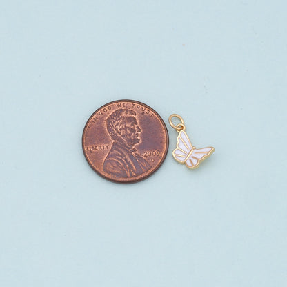 Gold Tiny Butterfly Charms,18K Gold Filled Butterfly Pendant,Butterfly Charm Bracelet Necklace for DIY Jewelry Making Supply
