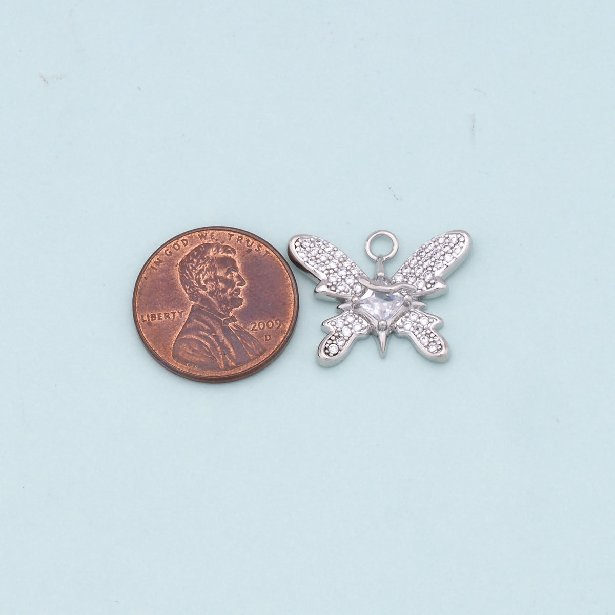 18K Gold Filled Butterfly Enamel Charm Pendant for Jewelry Making