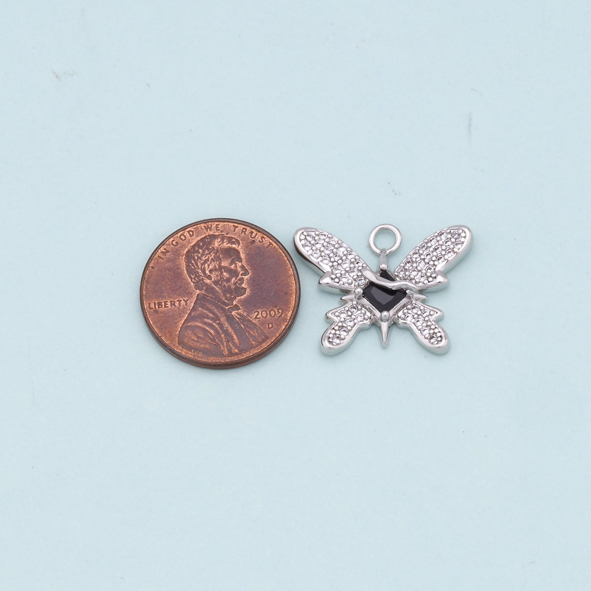 18K Gold Filled Butterfly Enamel Charm Pendant for Jewelry Making