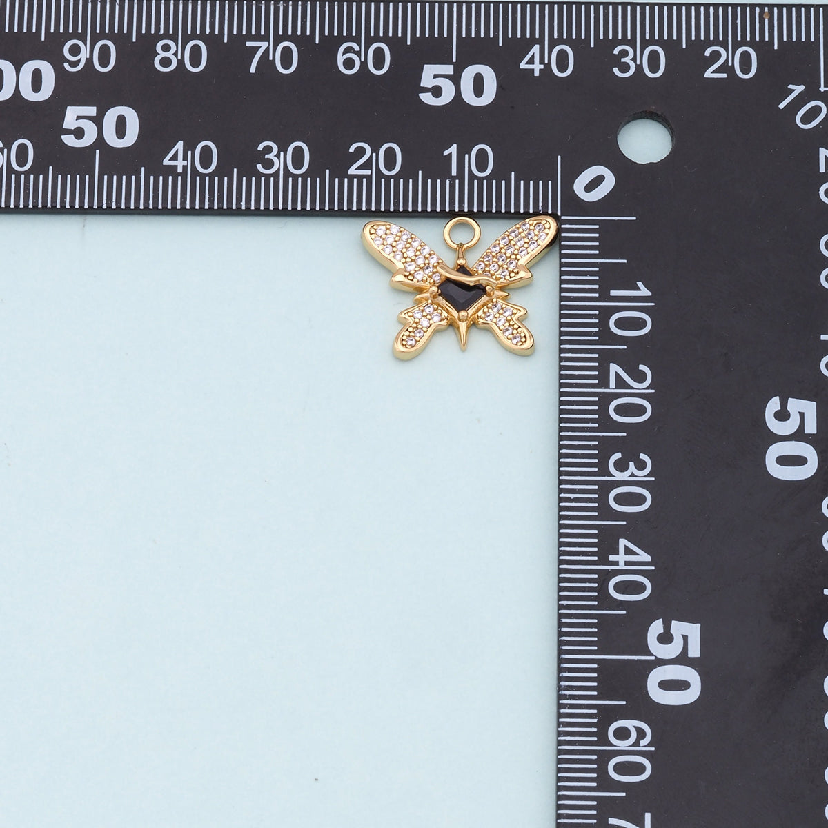 18K Gold Filled Butterfly Enamel Charm Pendant for Jewelry Making
