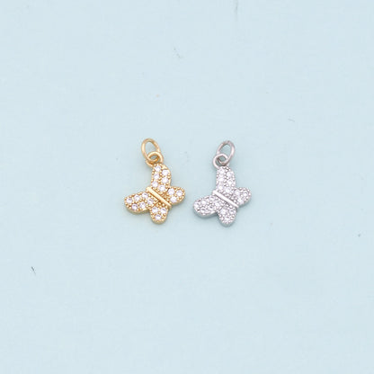Gold Butterfly Charms,18K Gold Filled Butterfly Pendant,Butterfly Charm Bracelet Necklace for DIY Jewelry Making Supply