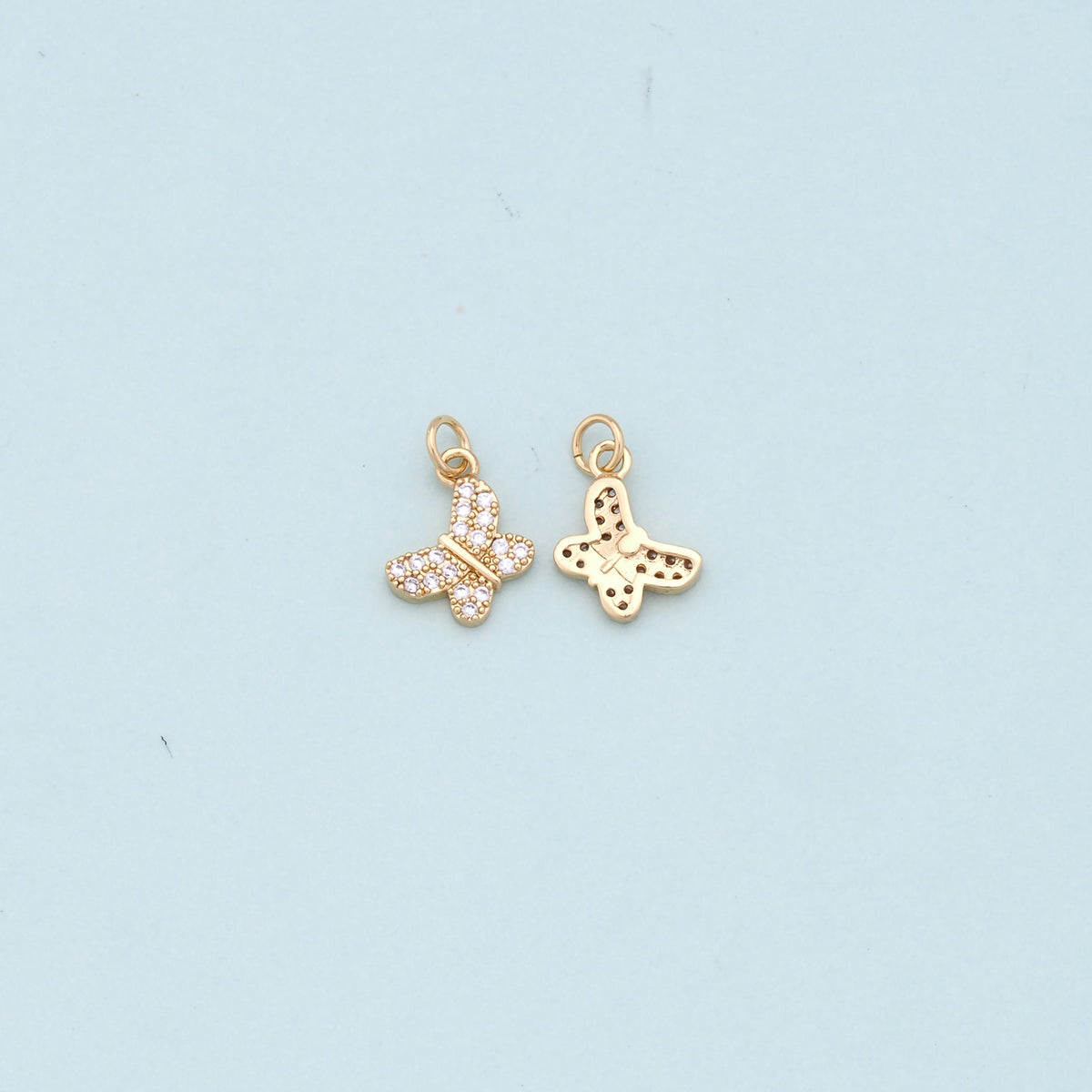 Gold Butterfly Charms,18K Gold Filled Butterfly Pendant,Butterfly Charm Bracelet Necklace for DIY Jewelry Making Supply