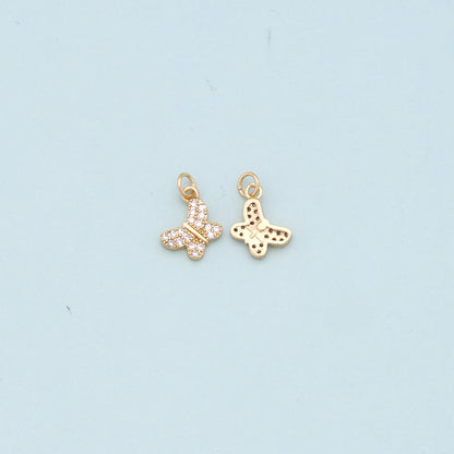Gold Butterfly Charms,18K Gold Filled Butterfly Pendant,Butterfly Charm Bracelet Necklace for DIY Jewelry Making Supply
