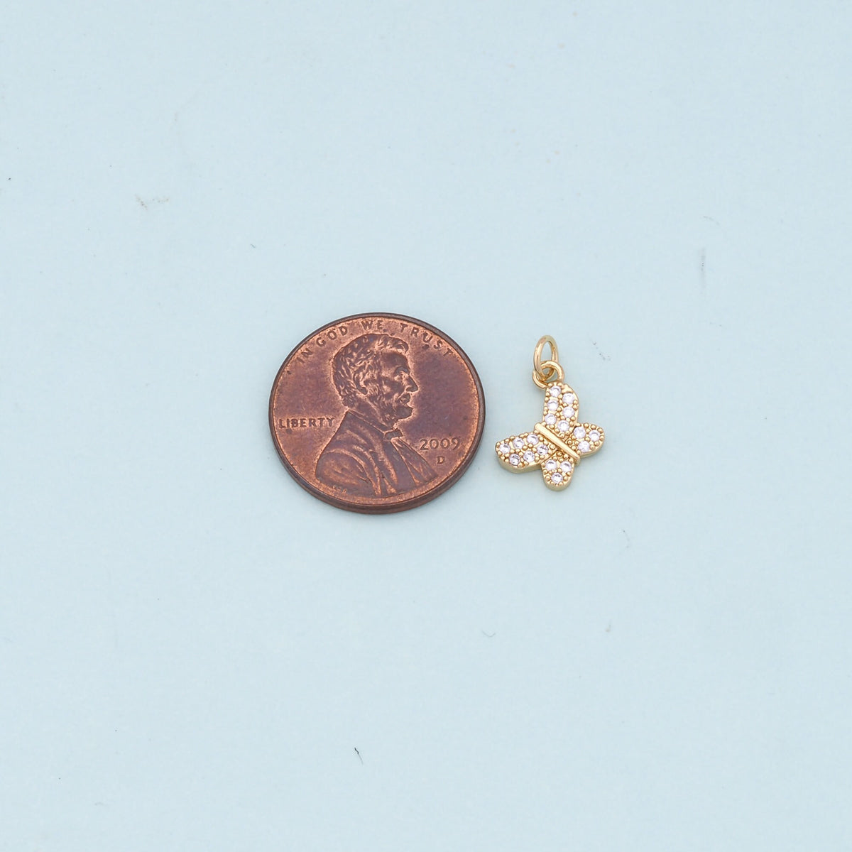 Gold Butterfly Charms,18K Gold Filled Butterfly Pendant,Butterfly Charm Bracelet Necklace for DIY Jewelry Making Supply