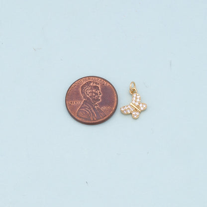 Gold Butterfly Charms,18K Gold Filled Butterfly Pendant,Butterfly Charm Bracelet Necklace for DIY Jewelry Making Supply