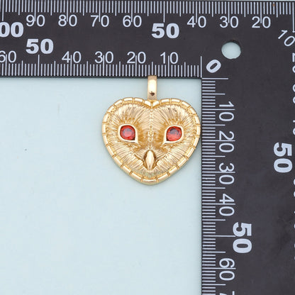 Gold Heart Charms,18K Gold Filled Heart Pendant,Heart Charm Bracelet Necklace for DIY Jewelry Making Supply