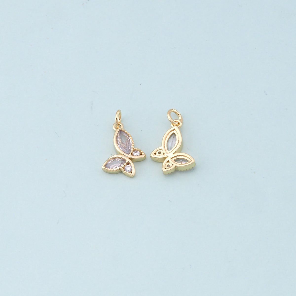 Gold Butterfly Charms,18K Gold Filled Butterfly Pendant,Butterfly Charm Bracelet Necklace for DIY Jewelry Making Supply