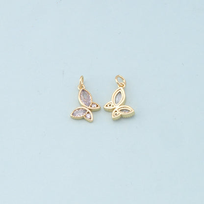 Gold Butterfly Charms,18K Gold Filled Butterfly Pendant,Butterfly Charm Bracelet Necklace for DIY Jewelry Making Supply