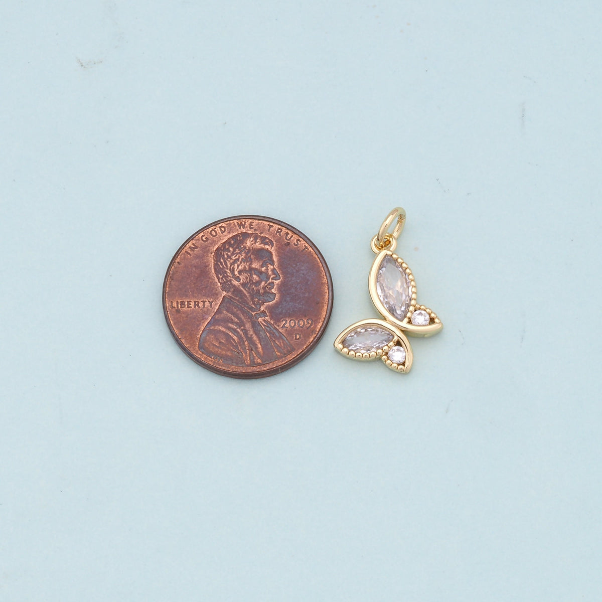 Gold Butterfly Charms,18K Gold Filled Butterfly Pendant,Butterfly Charm Bracelet Necklace for DIY Jewelry Making Supply