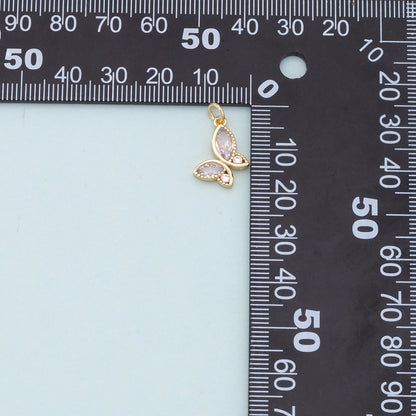 Gold Butterfly Charms,18K Gold Filled Butterfly Pendant,Butterfly Charm Bracelet Necklace for DIY Jewelry Making Supply