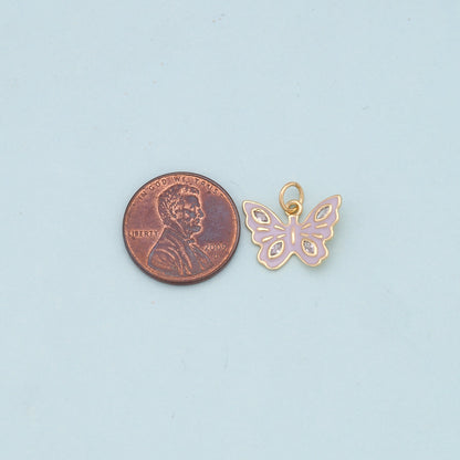 Gold Butterfly Charms,18K Gold Filled Butterfly Pendant,Butterfly Charm Bracelet Necklace for DIY Jewelry Making Supply