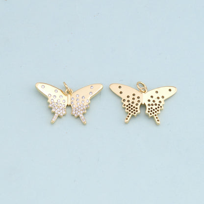 Gold Butterfly Charms,18K Gold Filled Butterfly Pendant,Butterfly Charm Bracelet Necklace for DIY Jewelry Making Supply