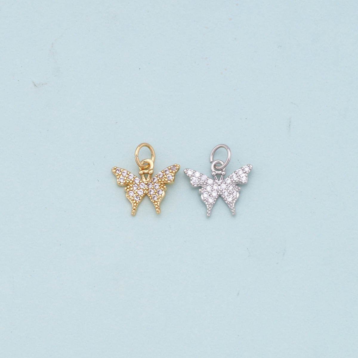 18K Gold Filled Butterfly Charm Pendant for Jewelry Making