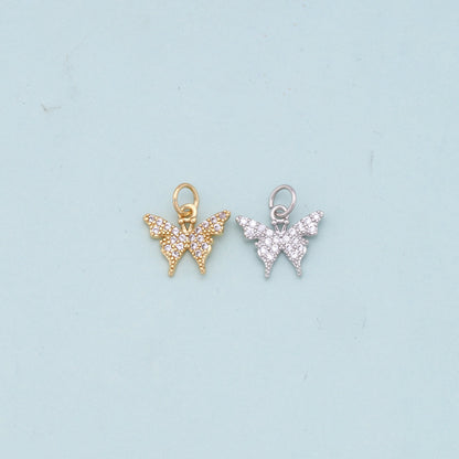 Gold Butterfly Charms,18K Gold Filled Butterfly Pendant,Butterfly Charm Bracelet Necklace for DIY Jewelry Making Supply