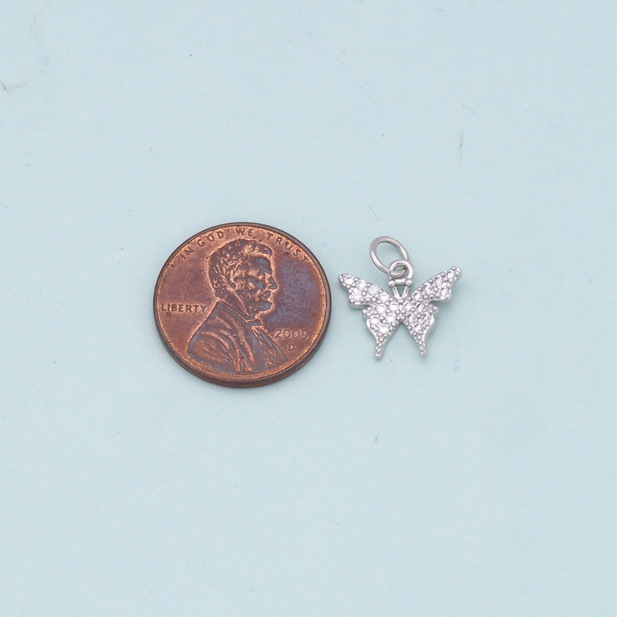 18K Gold Filled Butterfly Charm Pendant for Jewelry Making