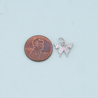 18K Gold Filled Butterfly Charm Pendant for Jewelry Making