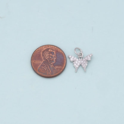 Gold Butterfly Charms,18K Gold Filled Butterfly Pendant,Butterfly Charm Bracelet Necklace for DIY Jewelry Making Supply