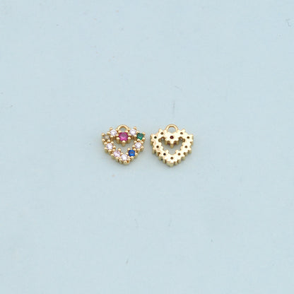 18K Gold Filled Heart Charm Pendant for Jewelry Making