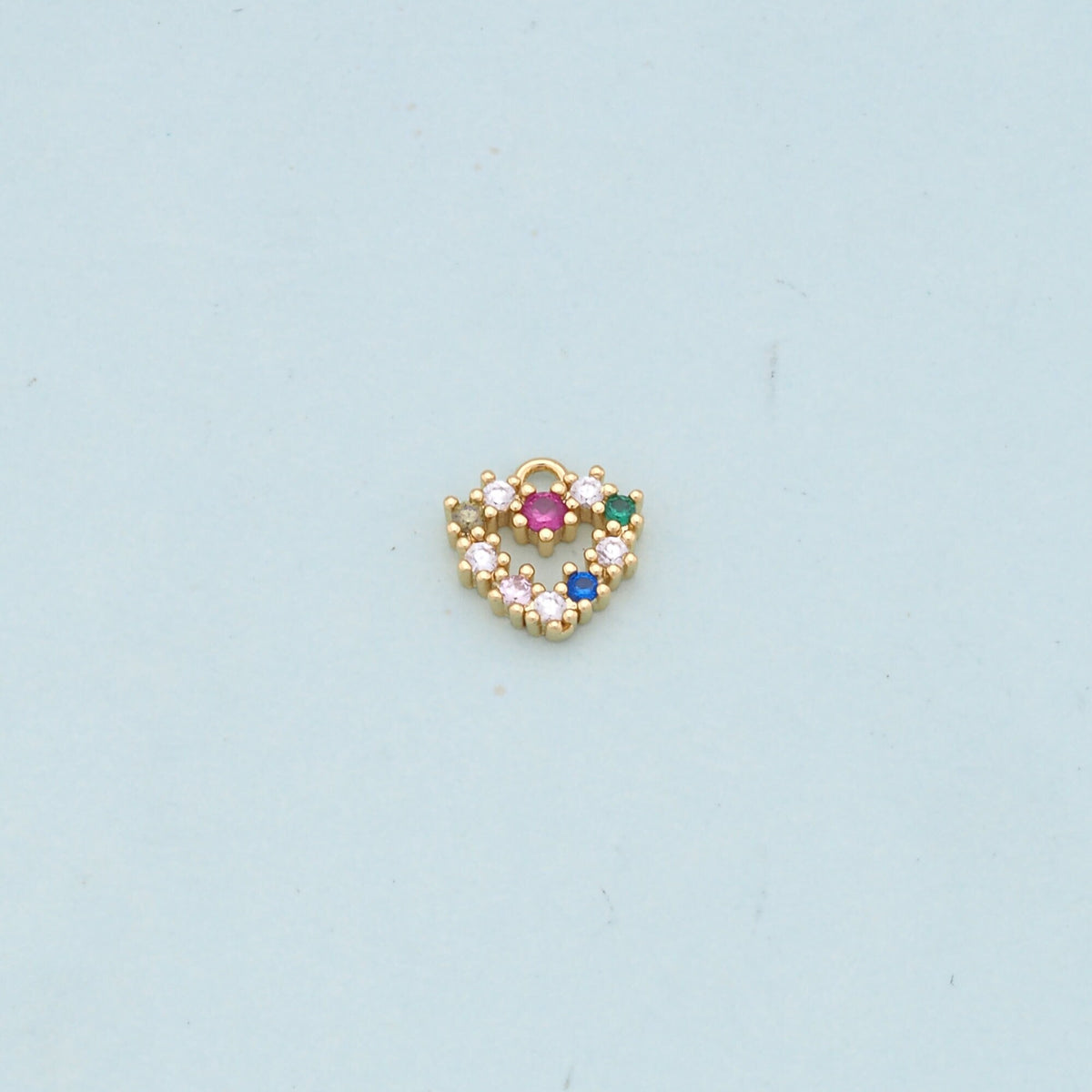 18K Gold Filled Heart Charm Pendant for Jewelry Making