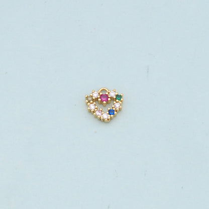 18K Gold Filled Heart Charm Pendant for Jewelry Making