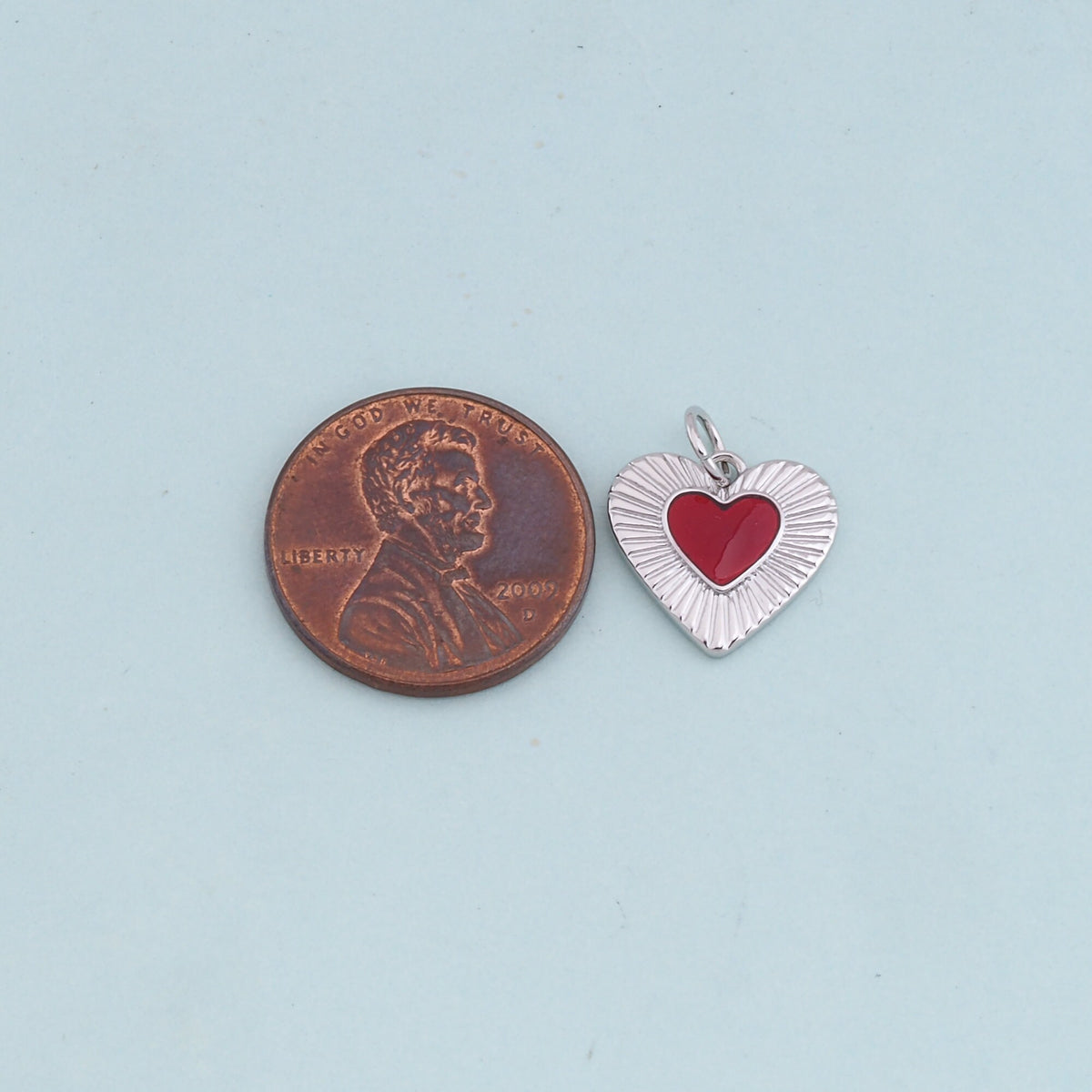 Gold Heart Charms,18K Gold Filled Heart Pendant,Heart Charm Bracelet Necklace for DIY Jewelry Making Supply