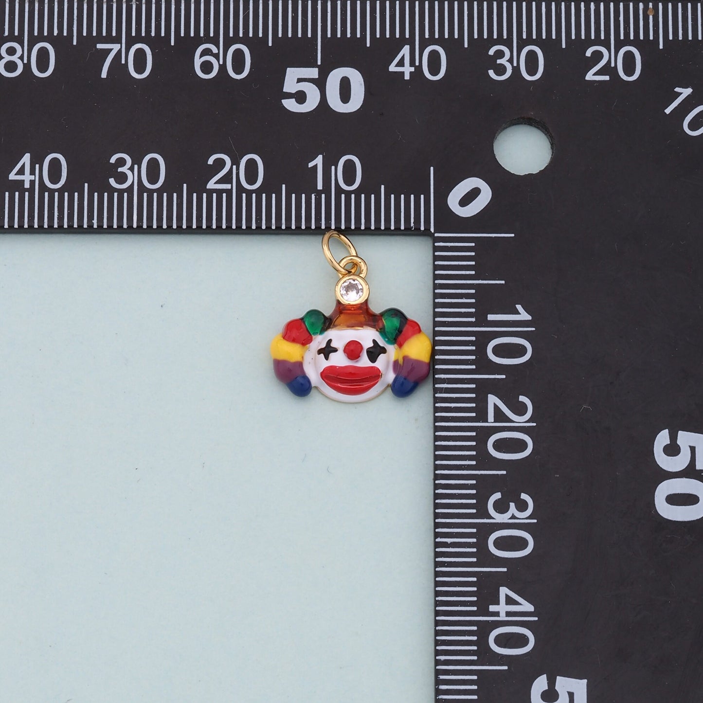 Gold clown Charms,18K Gold Filled clown Pendant,cute Charm Bracelet Necklace for DIY Jewelry Making Supply