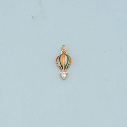 Gold balloon Charms,18K Gold Filled balloon Pendant,balloon Charm Bracelet Necklace for DIY Jewelry Making Supply