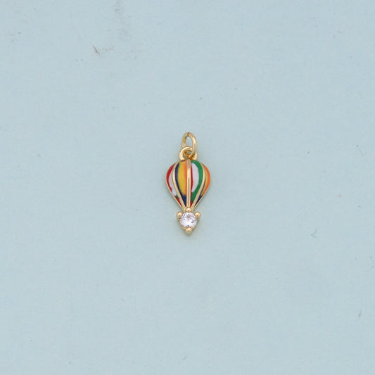 Gold balloon Charms,18K Gold Filled balloon Pendant,balloon Charm Bracelet Necklace for DIY Jewelry Making Supply
