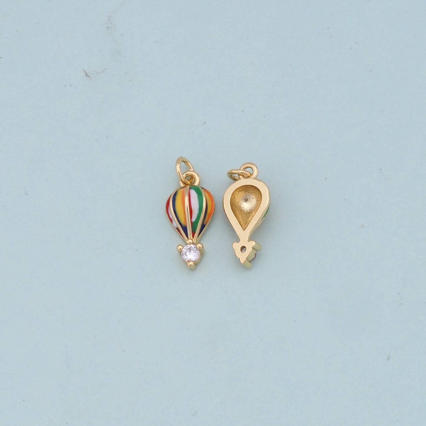 Gold balloon Charms,18K Gold Filled balloon Pendant,balloon Charm Bracelet Necklace for DIY Jewelry Making Supply