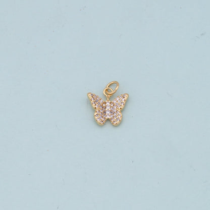 Gold Butterfly Charms,18K Gold Filled Butterfly Pendant,Butterfly Charm Bracelet Necklace for DIY Jewelry Making Supply